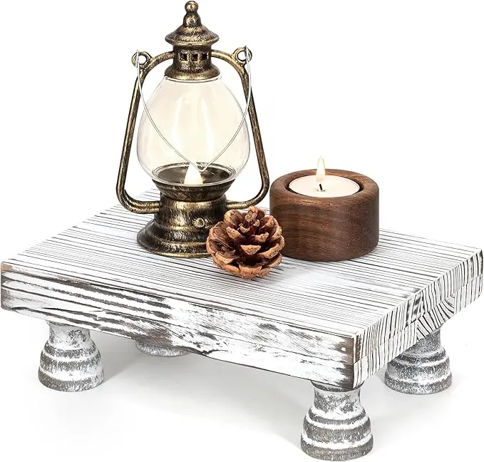 EOSAHR Boho Fir Wood Risers for Decor for Small Vanity