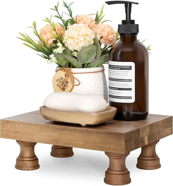 EOSAHR Farmhouse Wooden Riser for Display