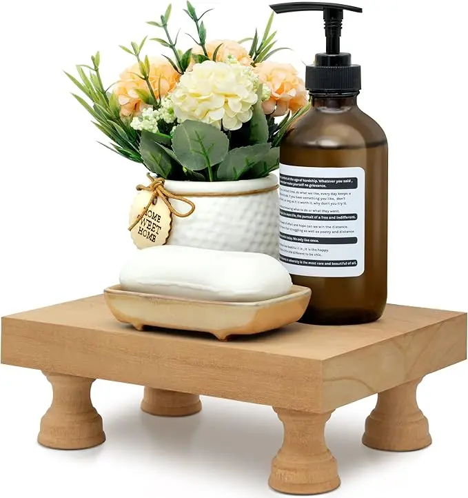 EOSAHR Modern Farmhouse Wood Riser for Display