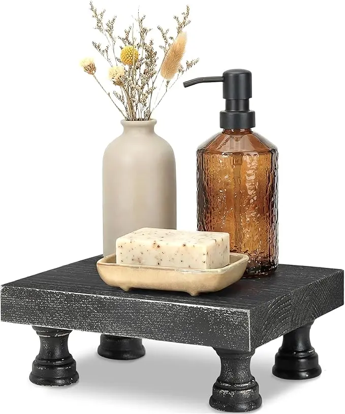 EOSAHR Stylish Rustic Pine Wood Riser Display Stand