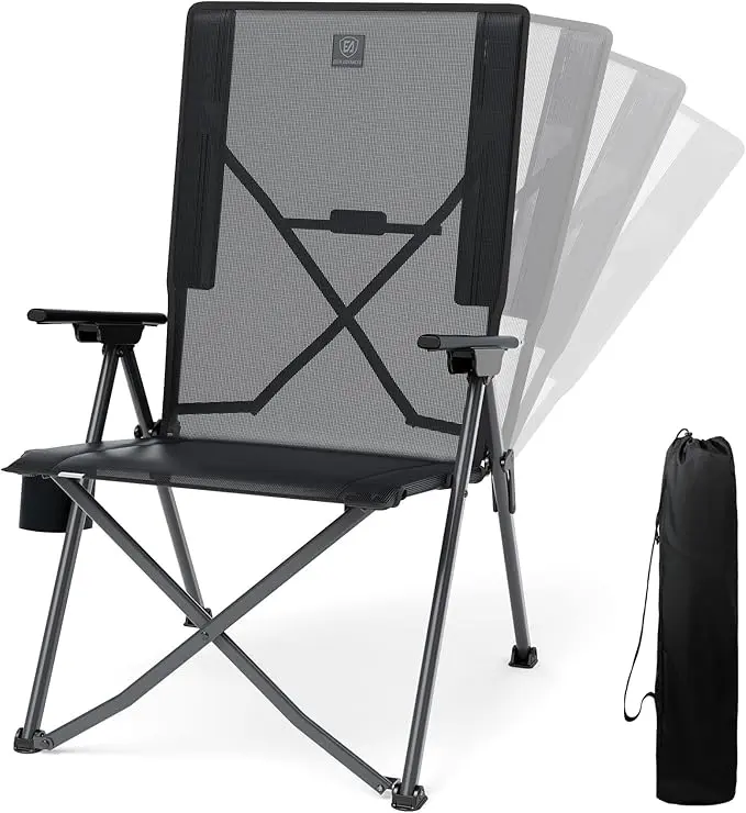 EVER ADVANCED Teslin Reclining Camping Chairs