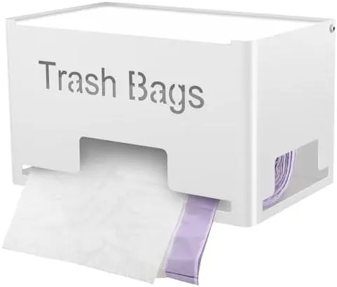 Extra Large Trash Bag Holder, Garbage Bag Dispenser Holder, White