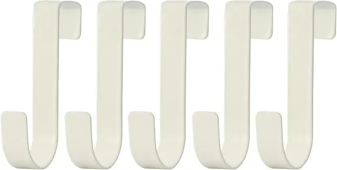 eywlwaar Over The Cabinet Door Single Hooks 5 Pack (White)