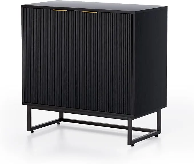 EYYTHUNG Fluted Cabinet with Storage, Sideboard Buffet Cabinet with Adjustable
