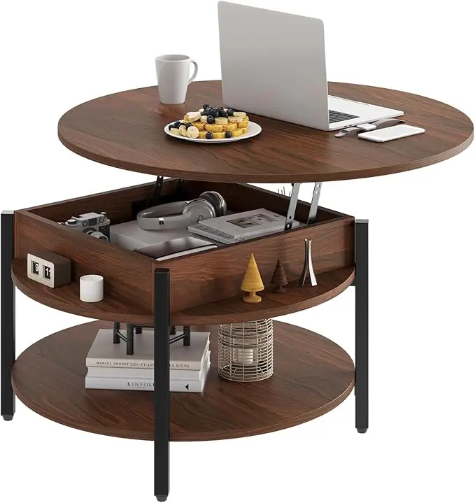 FABATO Round Lift Top Coffee Table