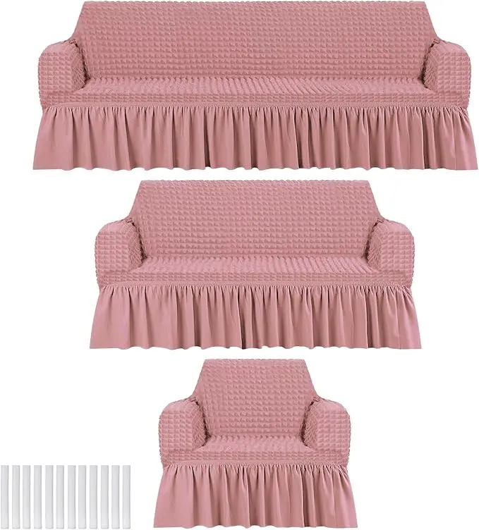 Fanfanwin 3 Pcs Sofa Slipcover Set