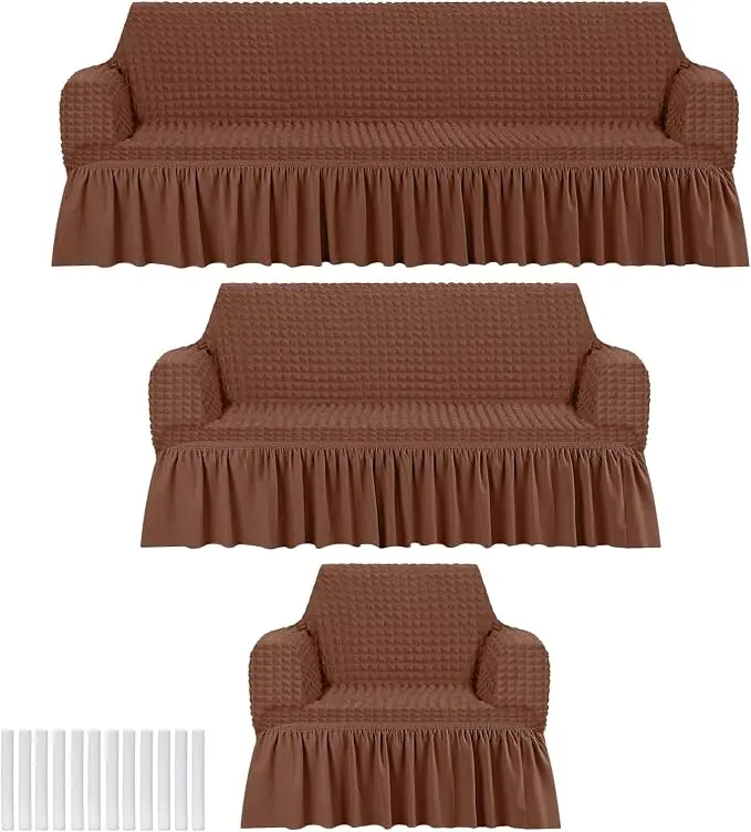 Fanfanwin 3 Pcs Sofa Slipcover Set
