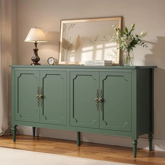 FansaFurn Console Table, Wood Buffet Sideboard, Media Credenza