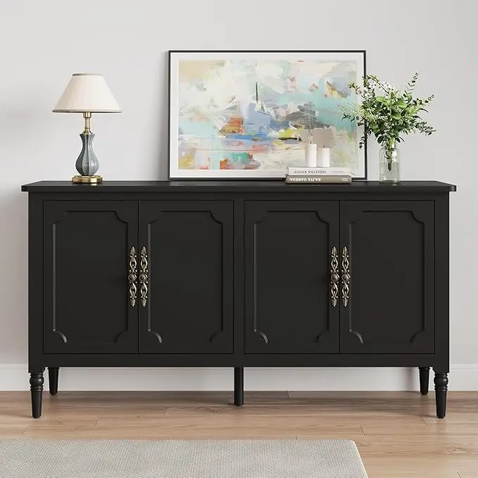 FansaFurn Console Table, Wood Buffet Sideboard, Media Credenza