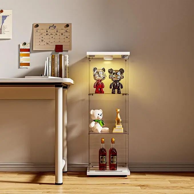 FANYUSHOW 3-Shelf Glass Display Cabinet