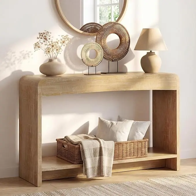 Farmhouse Entryway Table, 43.7" Console Tables