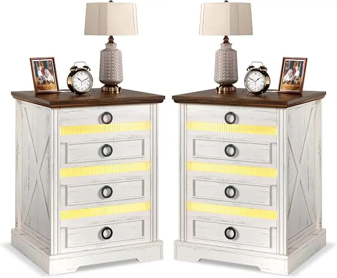 Farmhouse Night Stand Set 2