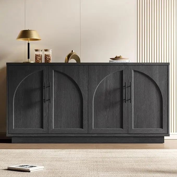 Fatmok Buffet Cabinet with Storage, Wood Media TV Console Table Credenza