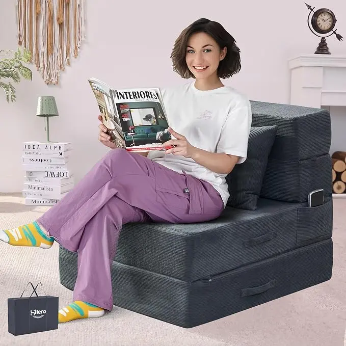 Folding Sofa Bed, 4 in 1 Convertible Sleeper Chair