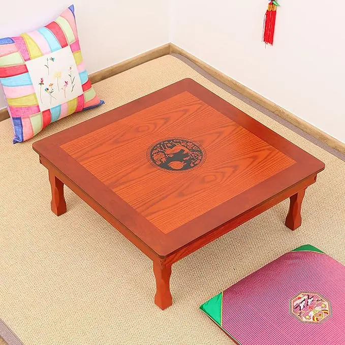 Folding Square Table, Korean Solid Wood Coffee Table/Dining Table/Study