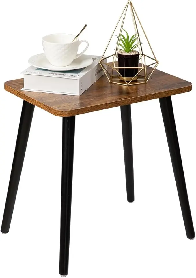 FORAOFUR Side Table, Rectangular Wooden Small End Table, Small Accent Table