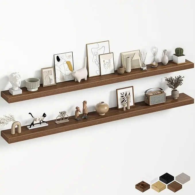 Fun Memories 67 Inch Fireplace Mantel Shelf, Deep Floating Shelves