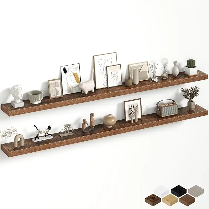 Fun Memories 72 Inch Fireplace Mantel Shelf, Deep Floating Shelves