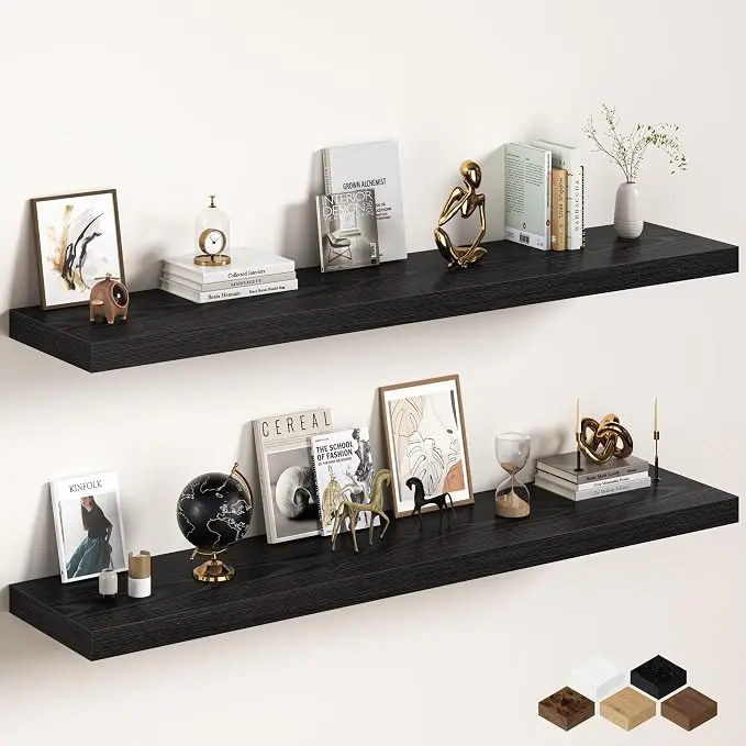 Fun Memories 72 Inch Floating Shelves, 12 Inch Deep Wall Shelf