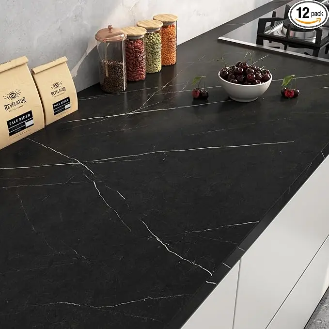 FunStick Black Marble Contact Paper