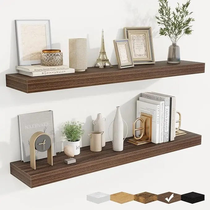 fuqing Floating Shelves for Wall, Wall Mounted Wood Floating Shelf