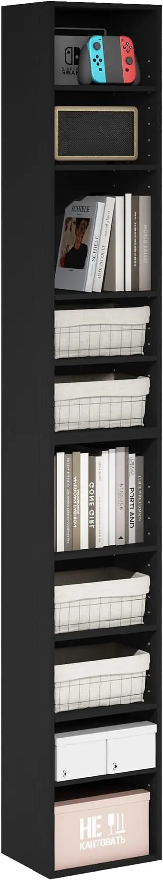 Furinno PASIR Book Shelf, 10-Tier Bookshelf, Bookcase