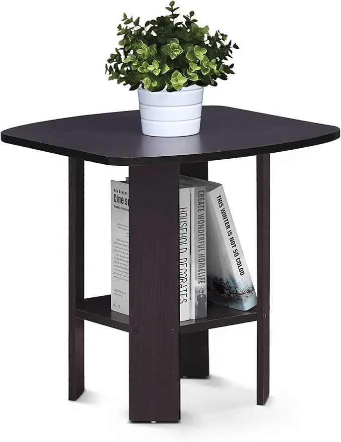 Furinno SIMPLE DESIGN Side Table, 2-Tier Modern End Table