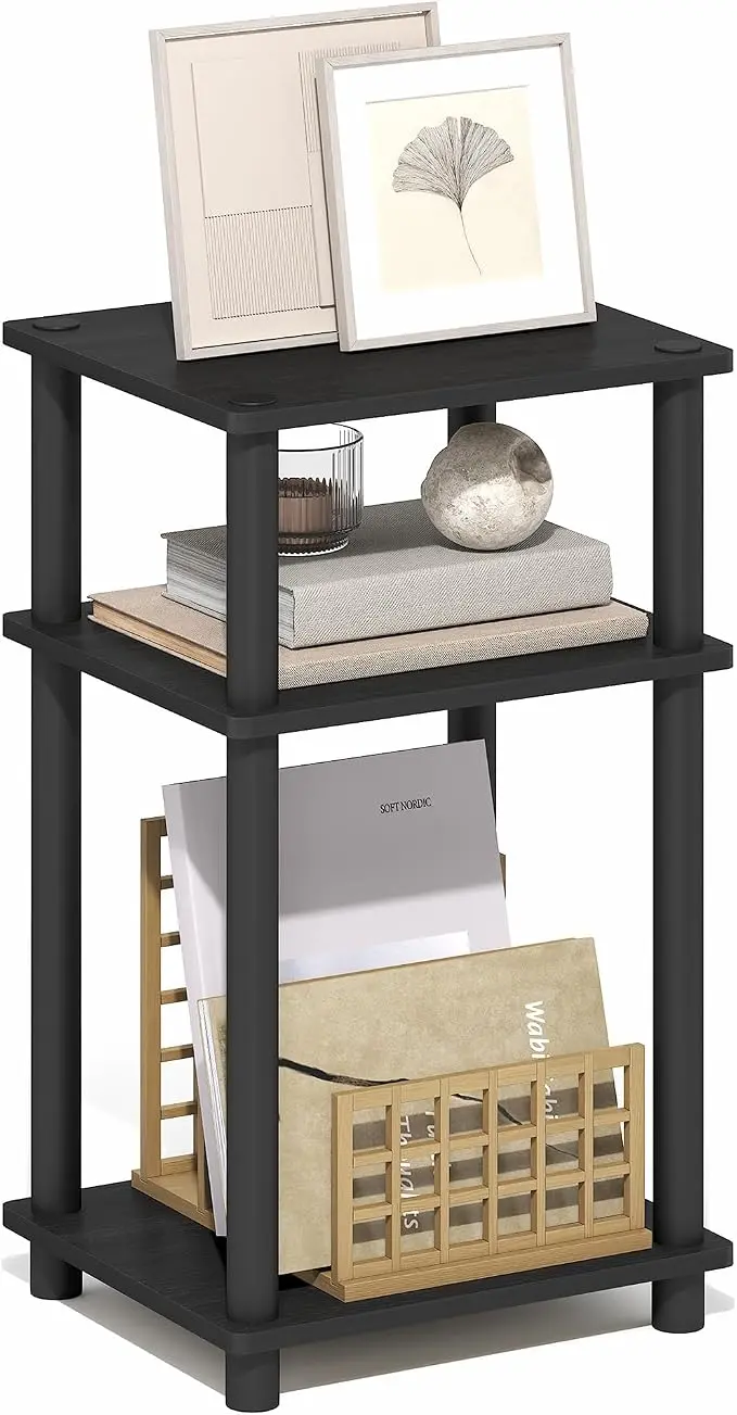 Furinno Turn-N-Tube Side Table, 3-Tier End Table