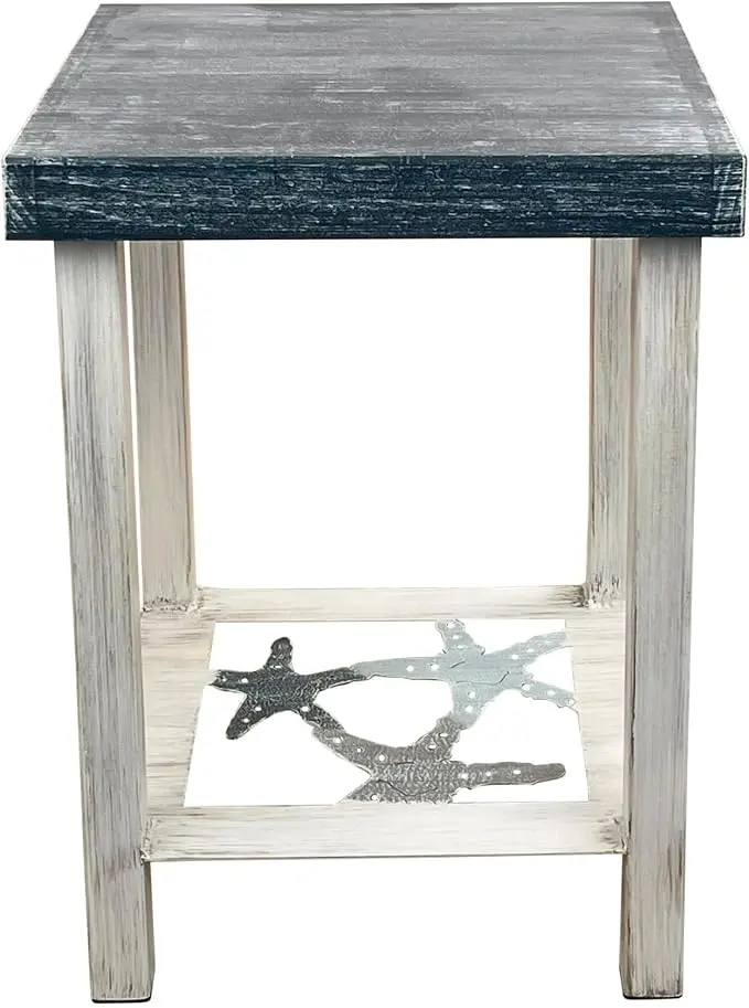 Furniture Barn USA Cottage, and Weathered Navy Square End Table
