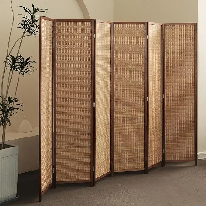 Furnnylane 6 Panel Bamboo Room Divider