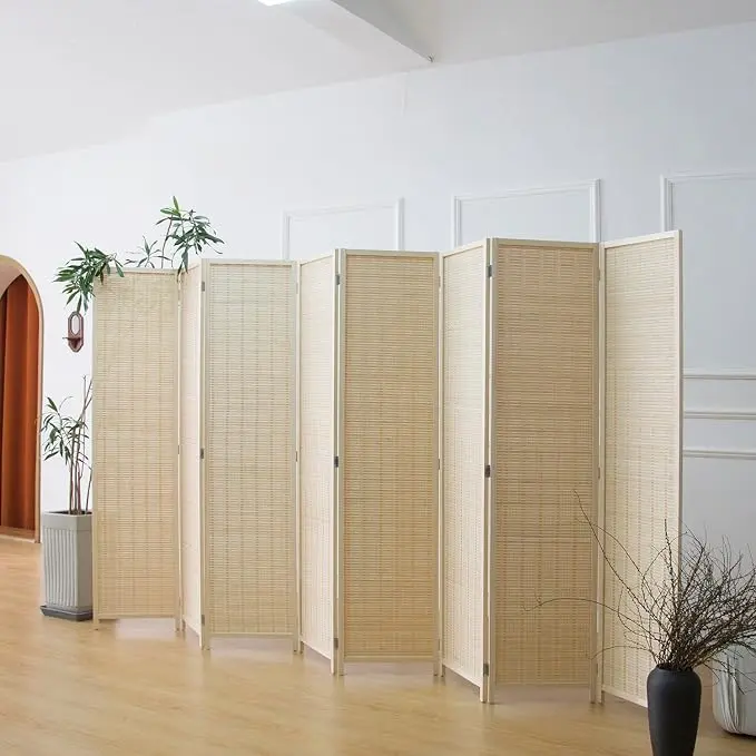 Furnnylane 8 Panel Bamboo Room Divider