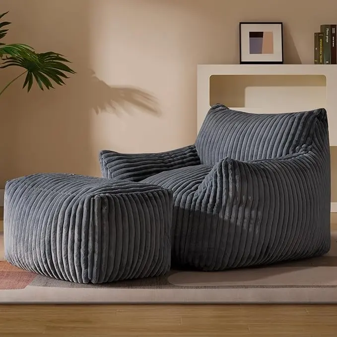Gericco Oversized Bean Bag Chaise Lounge Chair Indoor