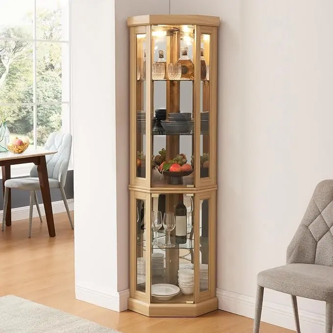 Glass Corner Display Cabinet