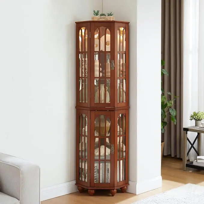 Glass Corner Display Cabinet