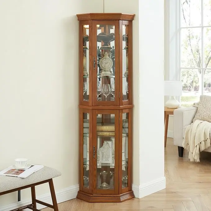Glass Corner Display Cabinet