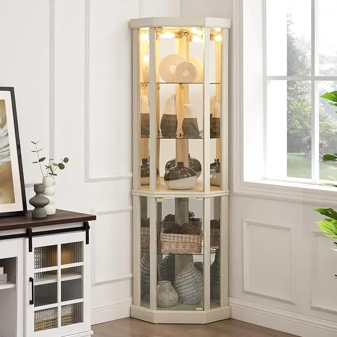 Glass Corner Display Cabinet