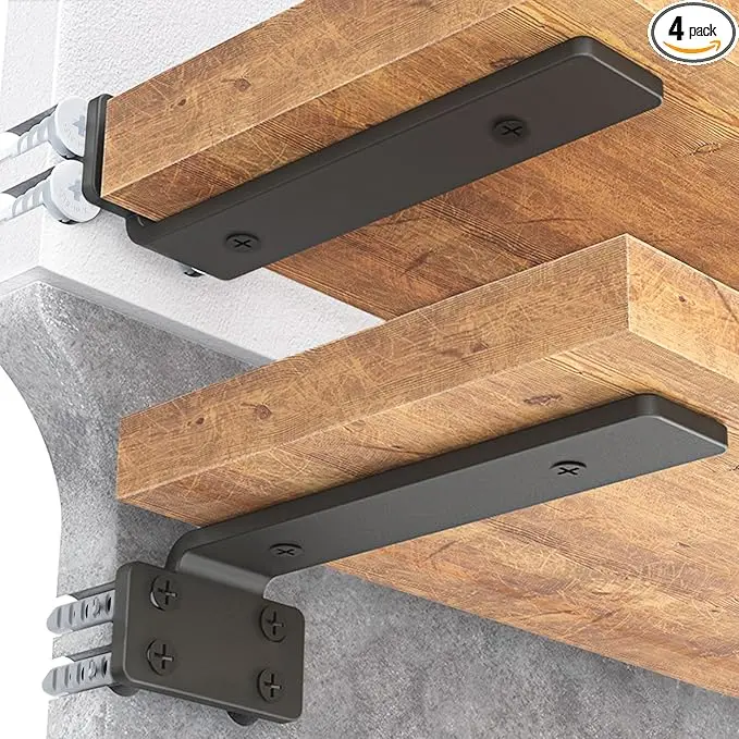 Goovilla Shelf Bracket, Heavy Duty Floating Shelf Brackets 10 inch Long