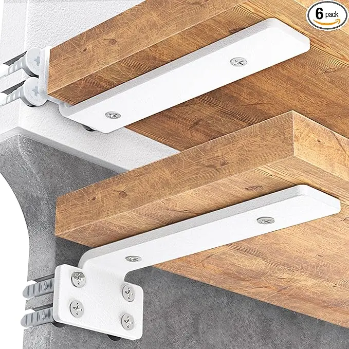 Goovilla Shelf Bracket, Heavy Duty Floating Shelf Brackets 6 inch Long
