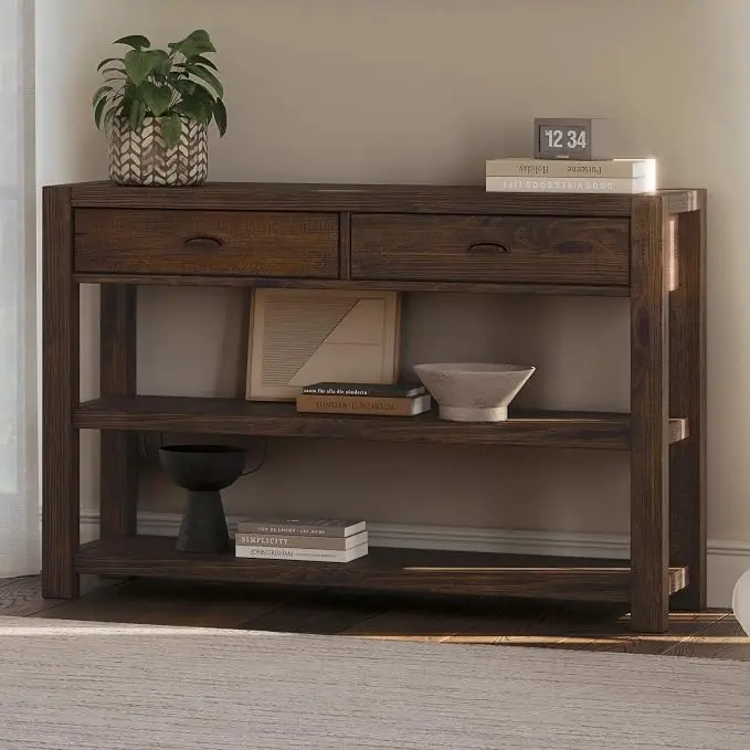 Grain Wood Furniture Montauk Console Table, Solid Wood