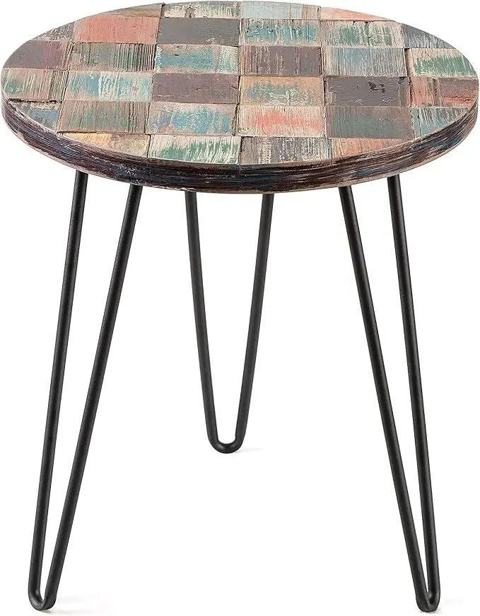 Greenage Reclaimed Wood End Table Bedroom