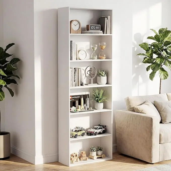 GRUSIGN 71" Tall 6-Tier Bookshelf, Large Open Display Bookcase