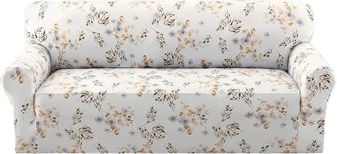 H.VERSAILTEX Floral Pattern Couch Covers High Stretch Sofa Covers Printed Couch