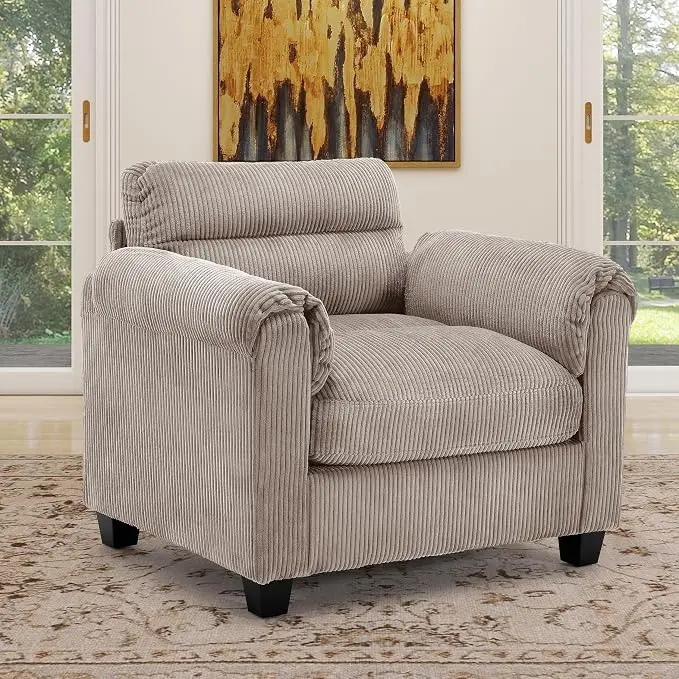 HAOMARKETS Corduroy Sofa Set, Upholstered Armchair