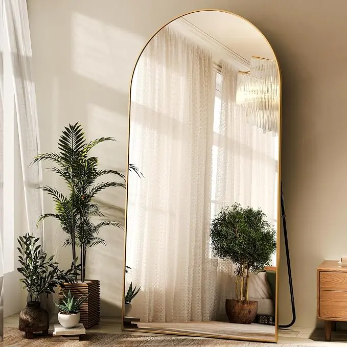 HARRITPURE 76"x34" Arched Full Length Mirror, Floor Mirrors