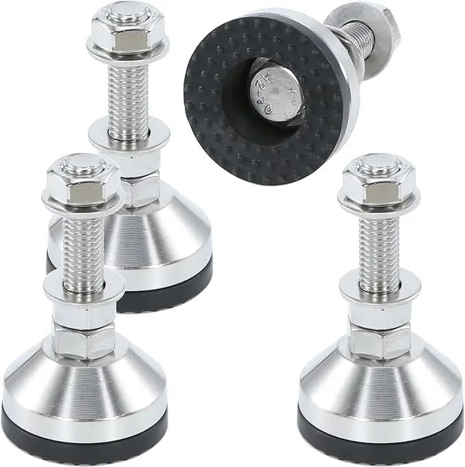 Heavy Duty 2000 lb Capacity Stainless Steel Adjustable Leveling Feet
