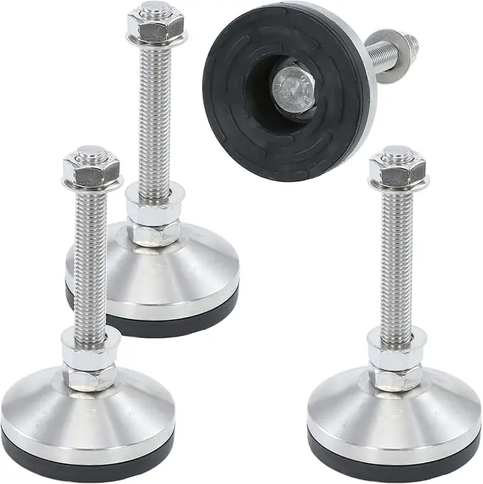 Heavy Duty 3000 lb Capacity Stainless Steel Adjustable Leveling Feet