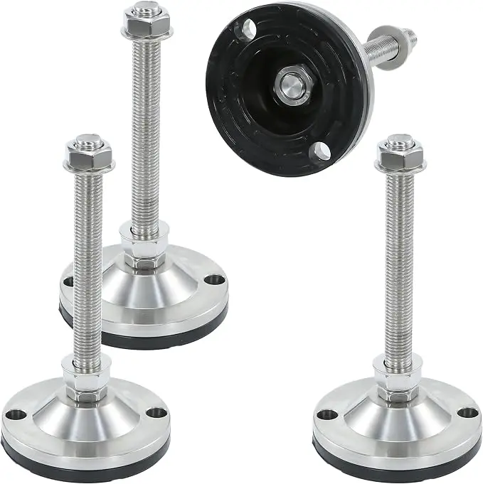 Heavy Duty 5000 lb Capacity Stainless Steel Adjustable Leveling Feet