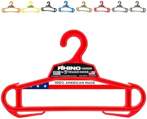 Heavy Duty Clothes Hangers, USA-Made, Body Armor, 1 Red