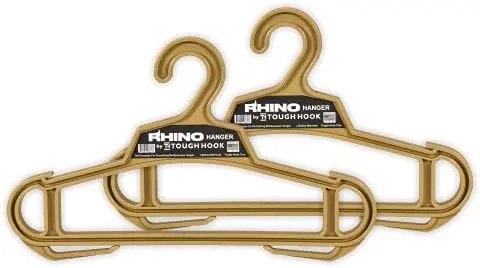 Heavy Duty Clothes Hangers, USA-Made, Body Armor, 2 Tan