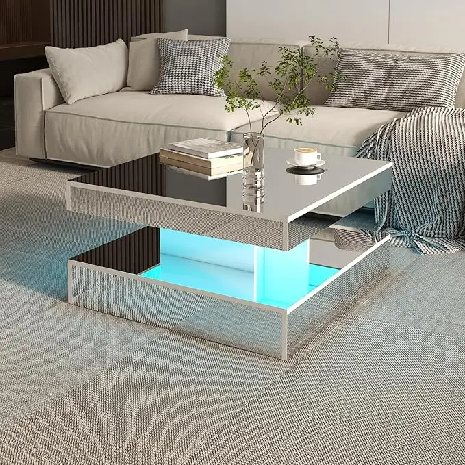 HedoAjim LED Coffee Table with Lights